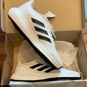 Adidas White and Black RunFalcon 3.0 Running Shoes Men’s 8.5